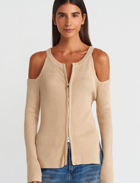 Beige Knit