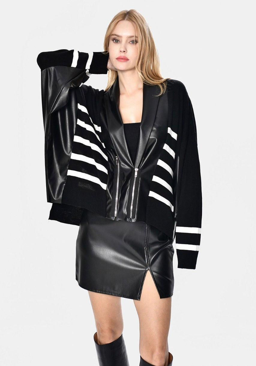 Stripe Jacket Black