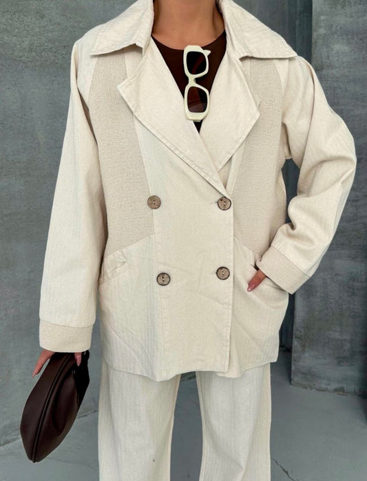 Jacket Beige Linen