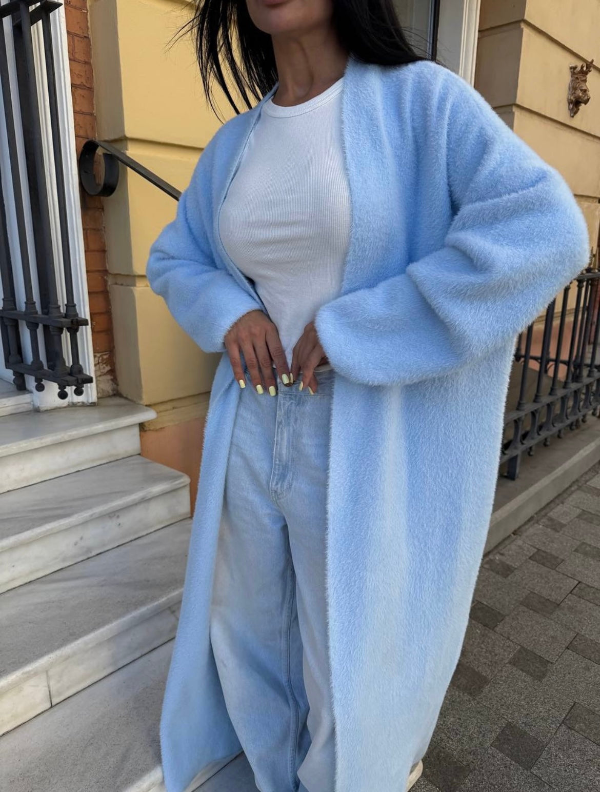 Blue Fur Cardigan