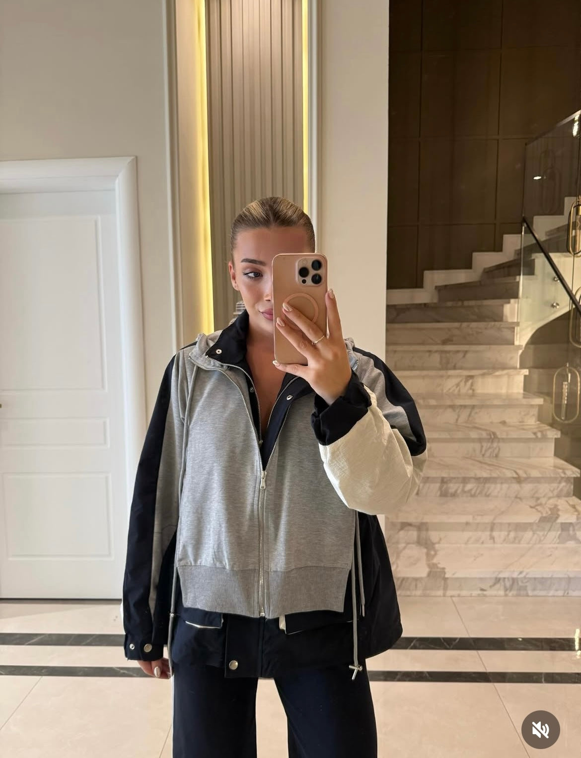 Set Navy attached hoddie