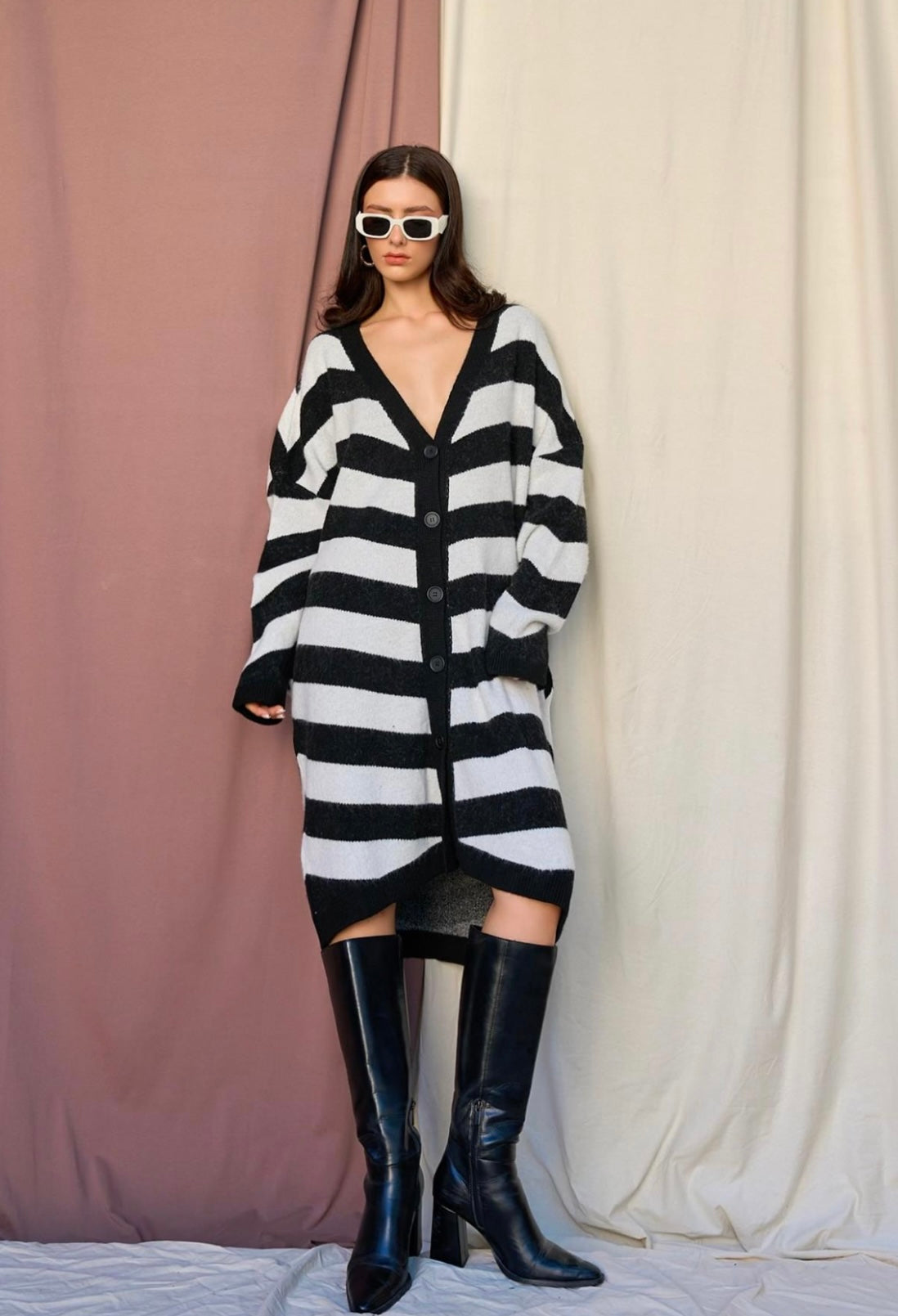 Stripped Cardigan