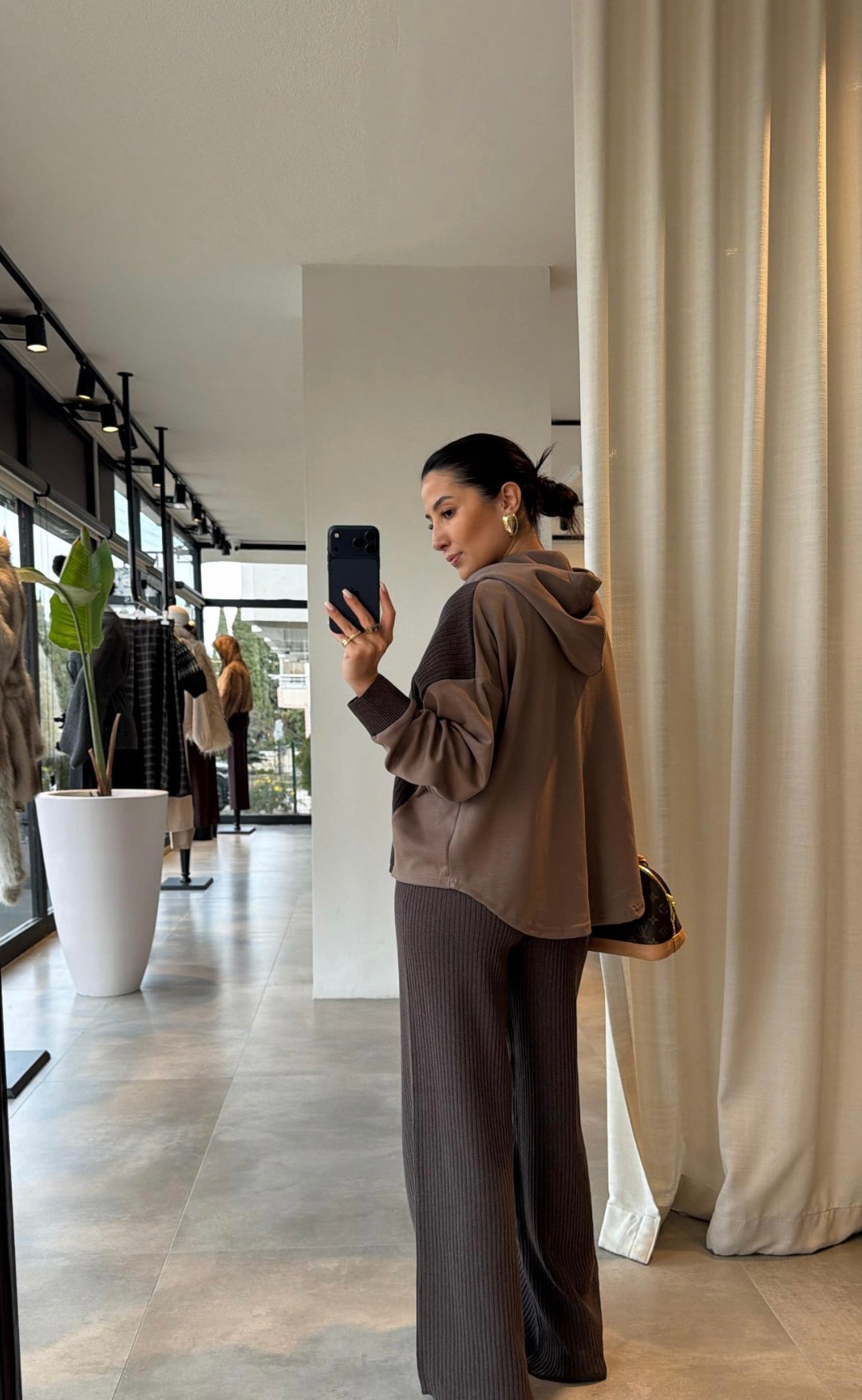 Set brown mix knit