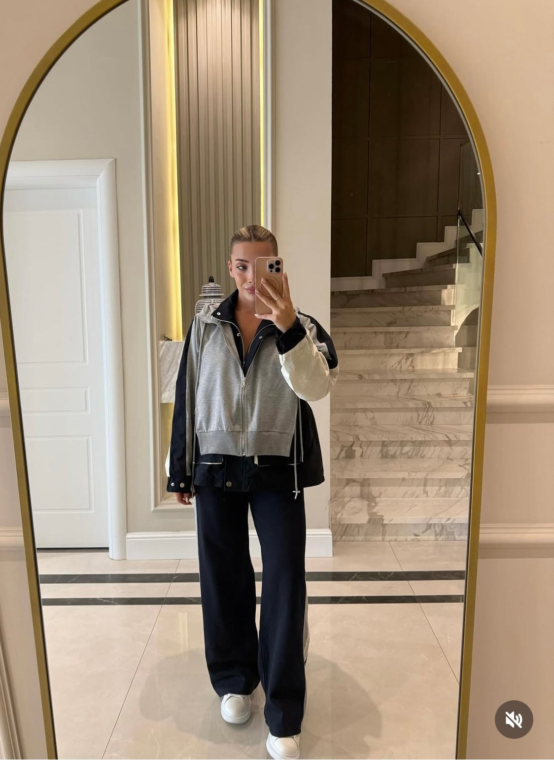 Set Navy attached hoddie