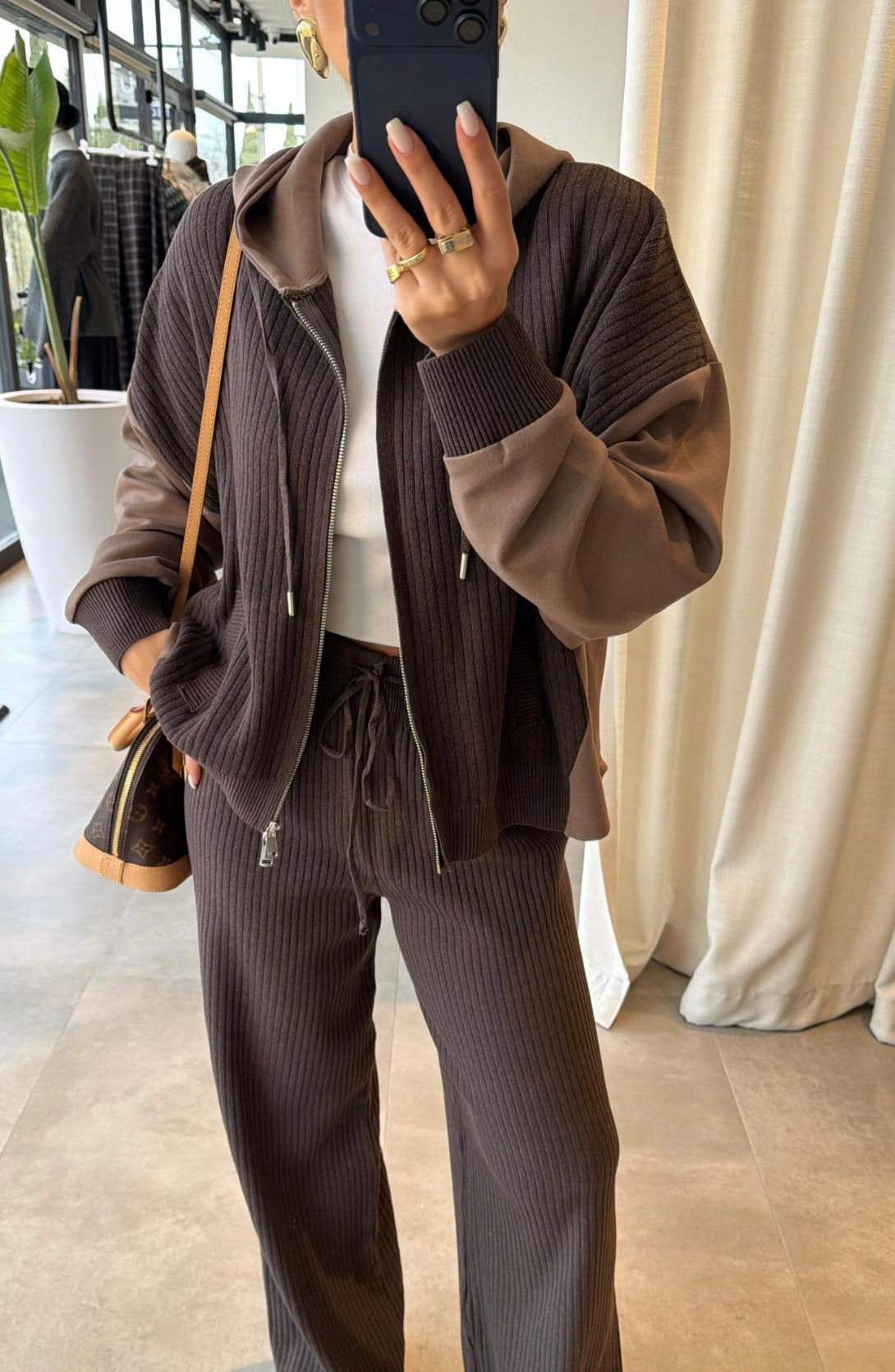 Set brown mix knit