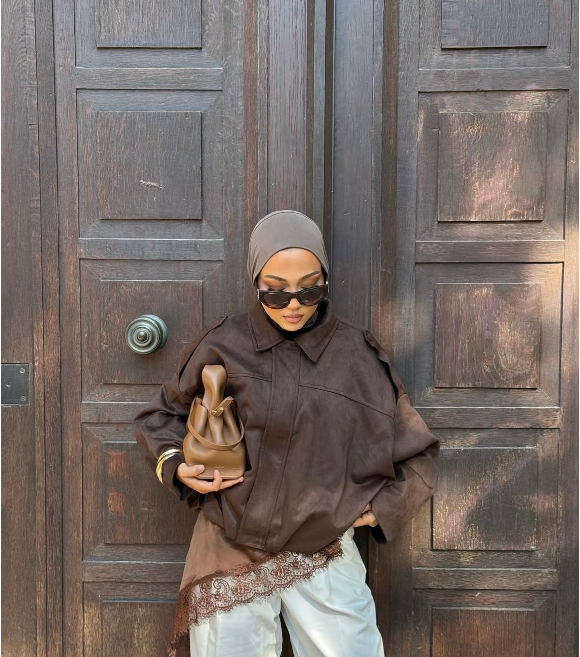 Bomber Suede Brown jacket