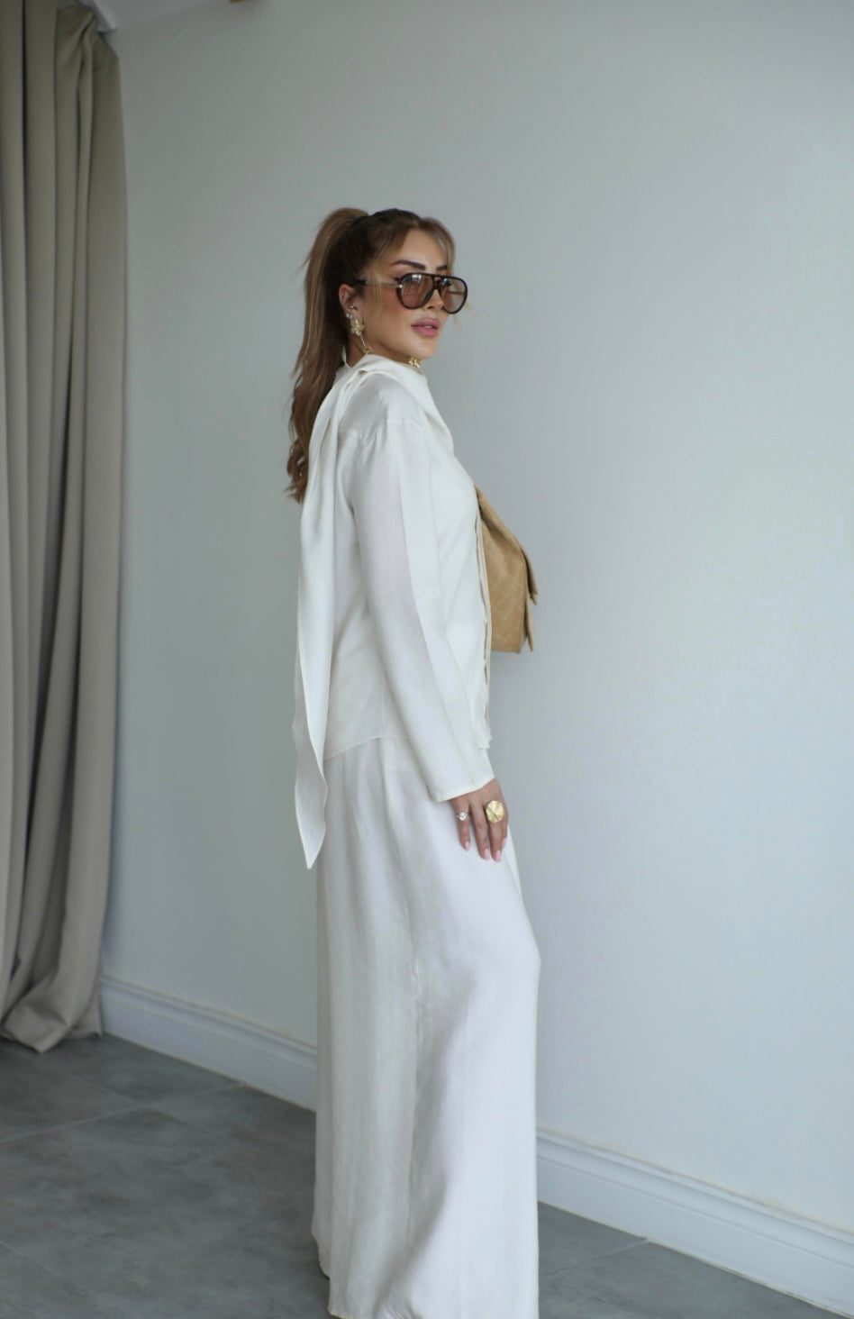 Set Offwhite scarf attached