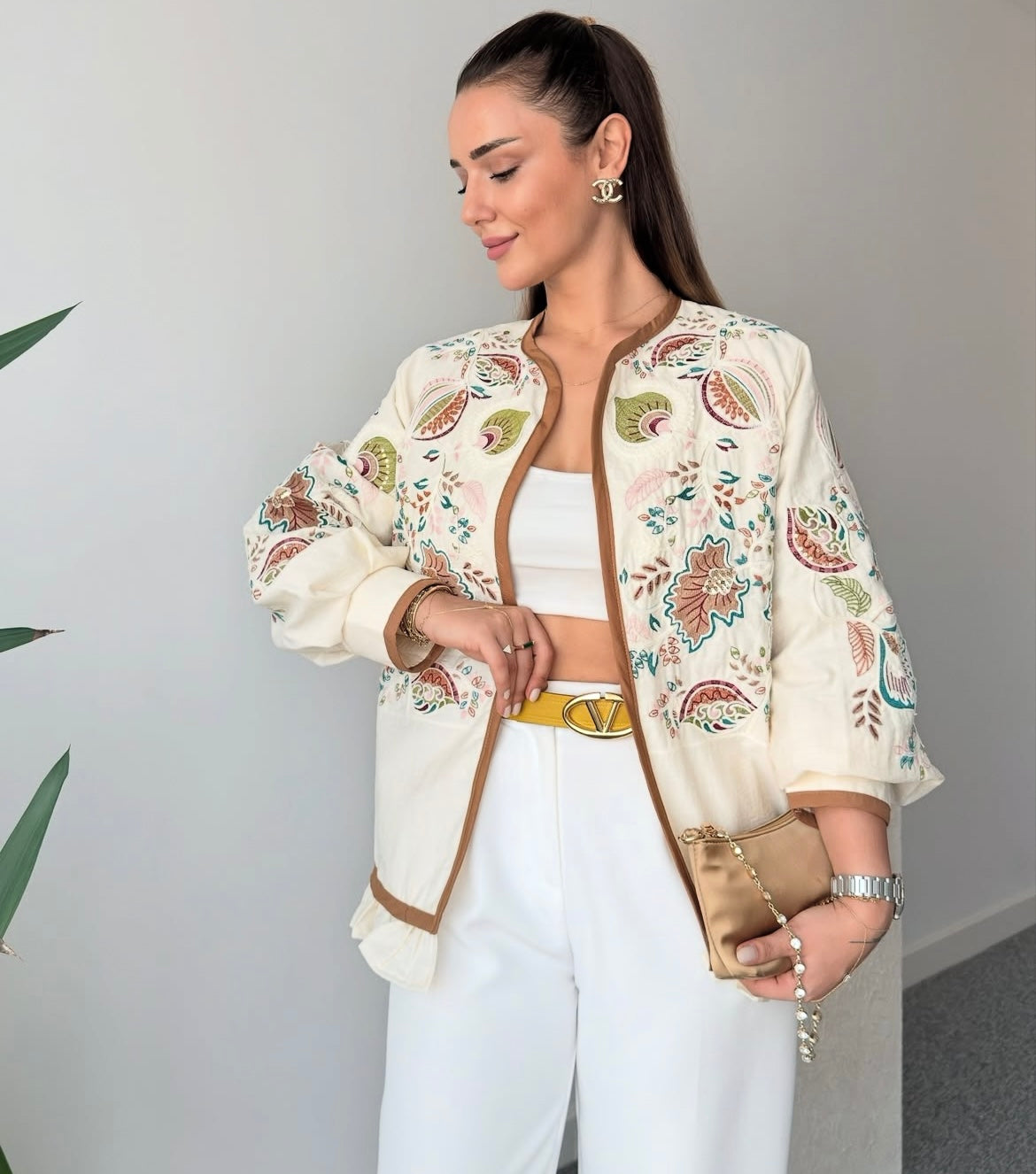 Embroidery Off White Ruffles