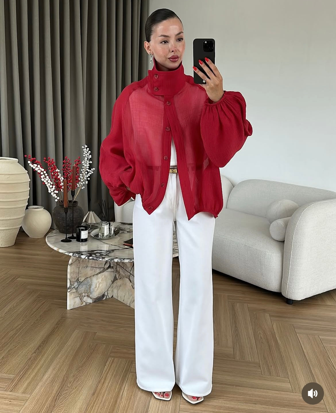 Bomber red jacket