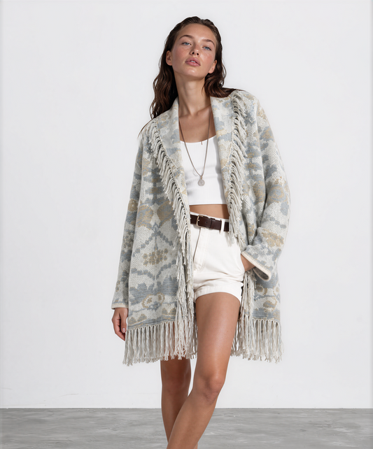 Cardigan pattern blue light