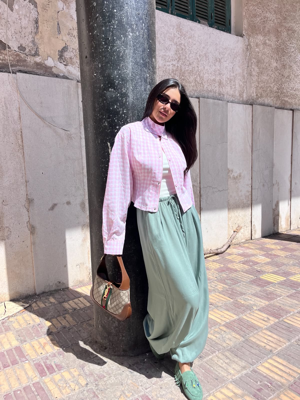 Shirt checkered pink