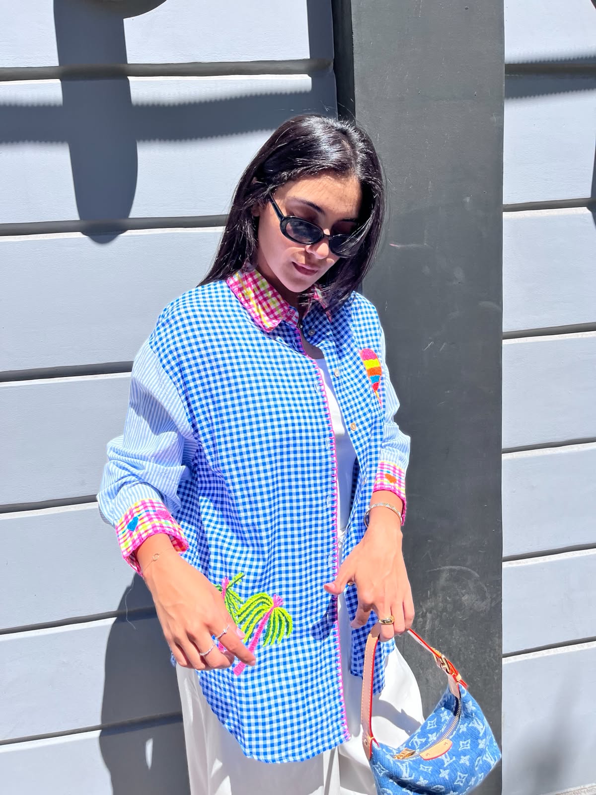 Shirt checkered heart