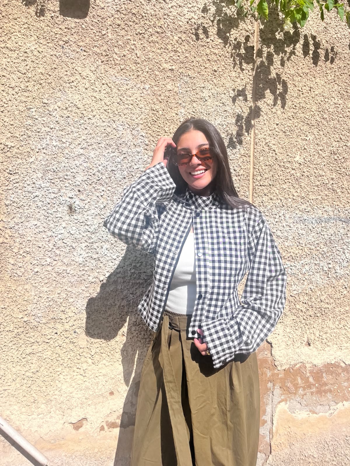 Shirt checkered black x white