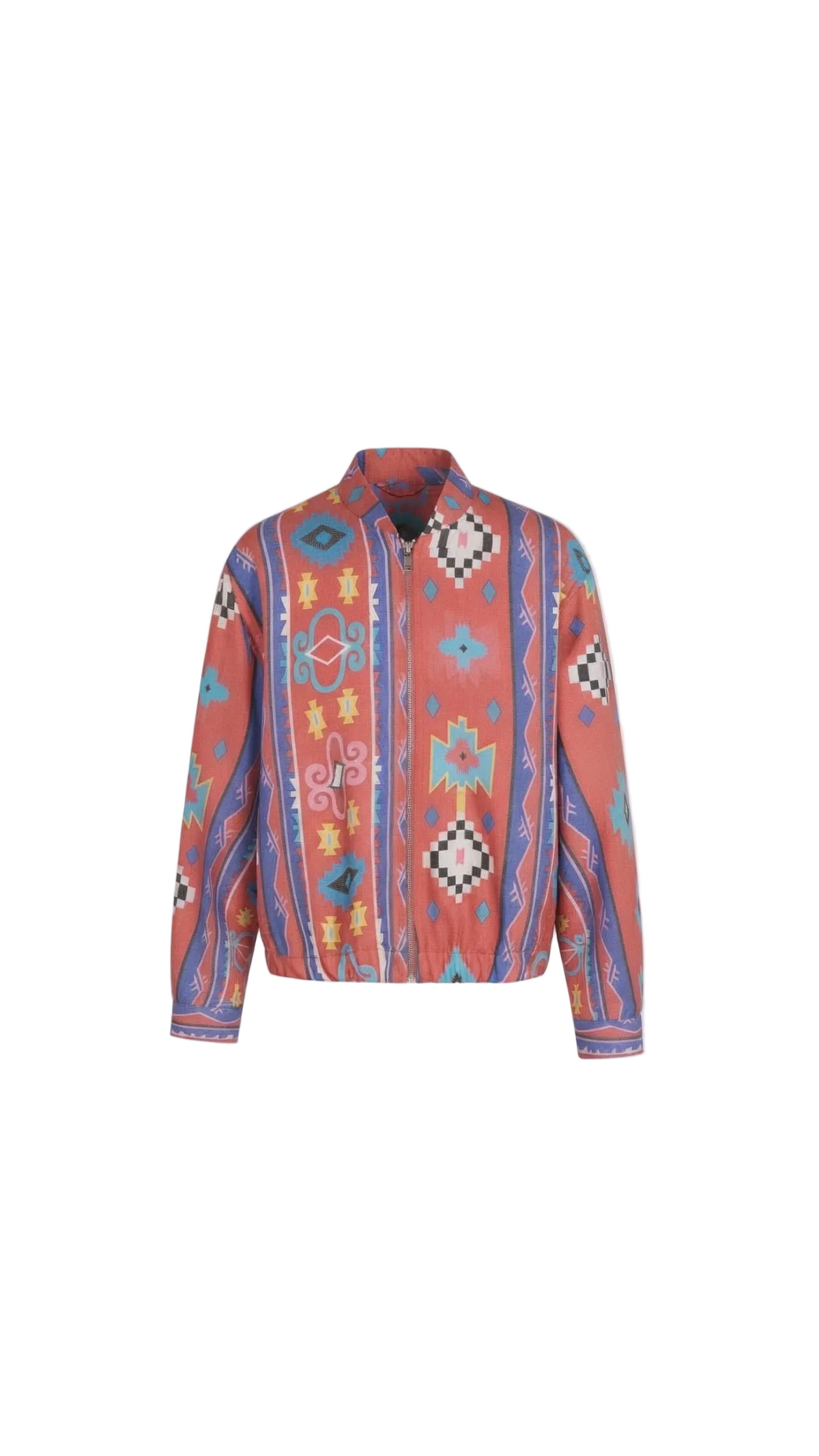 Jacket multicolor boho zipper