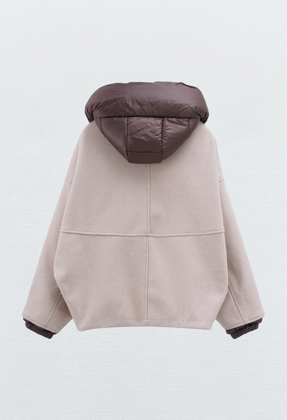 Jacket wool beige scarf
