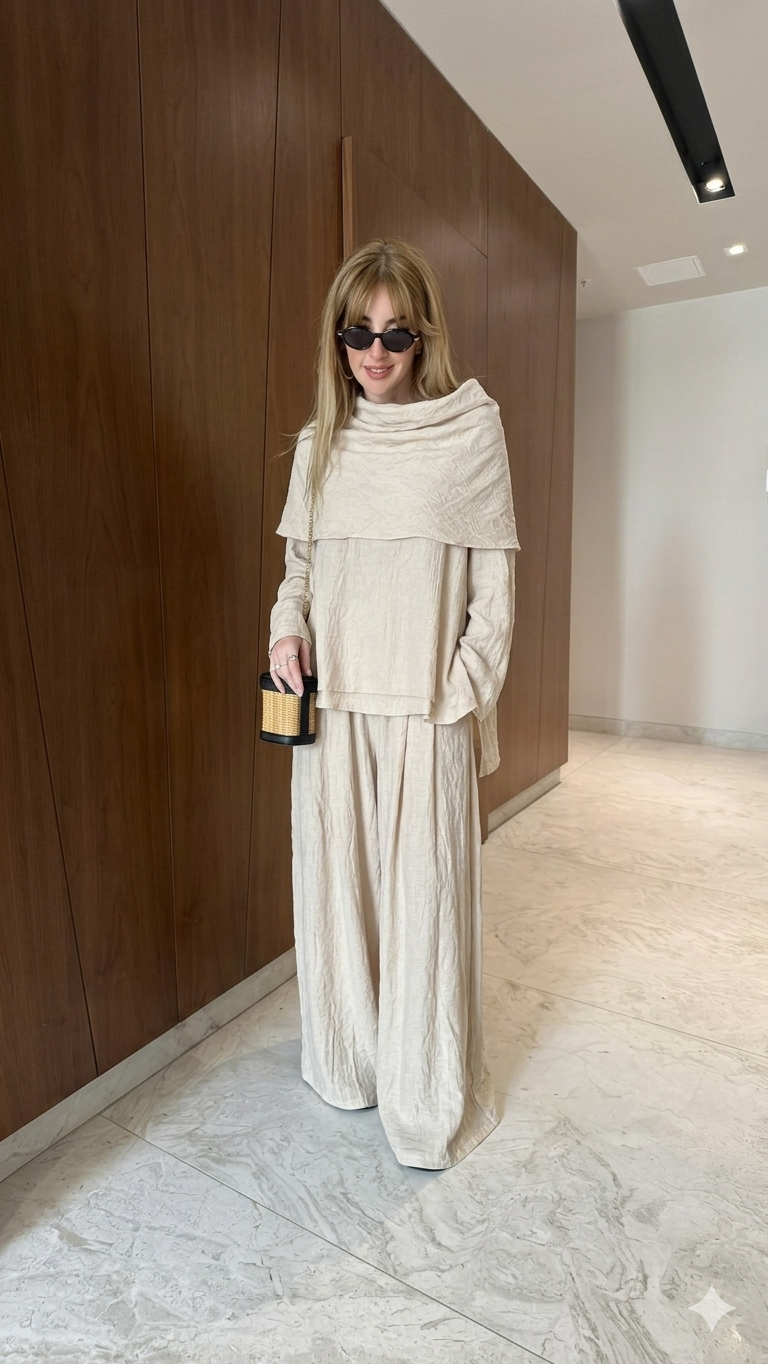 Set beige Drape