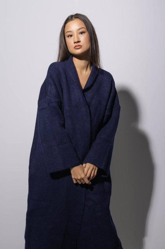 Wool cardigan navy