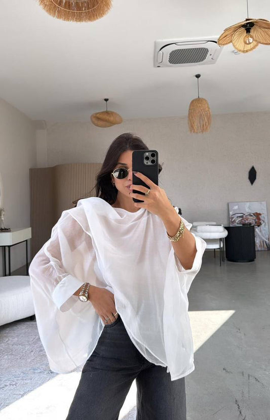 Shirt plain white scarf