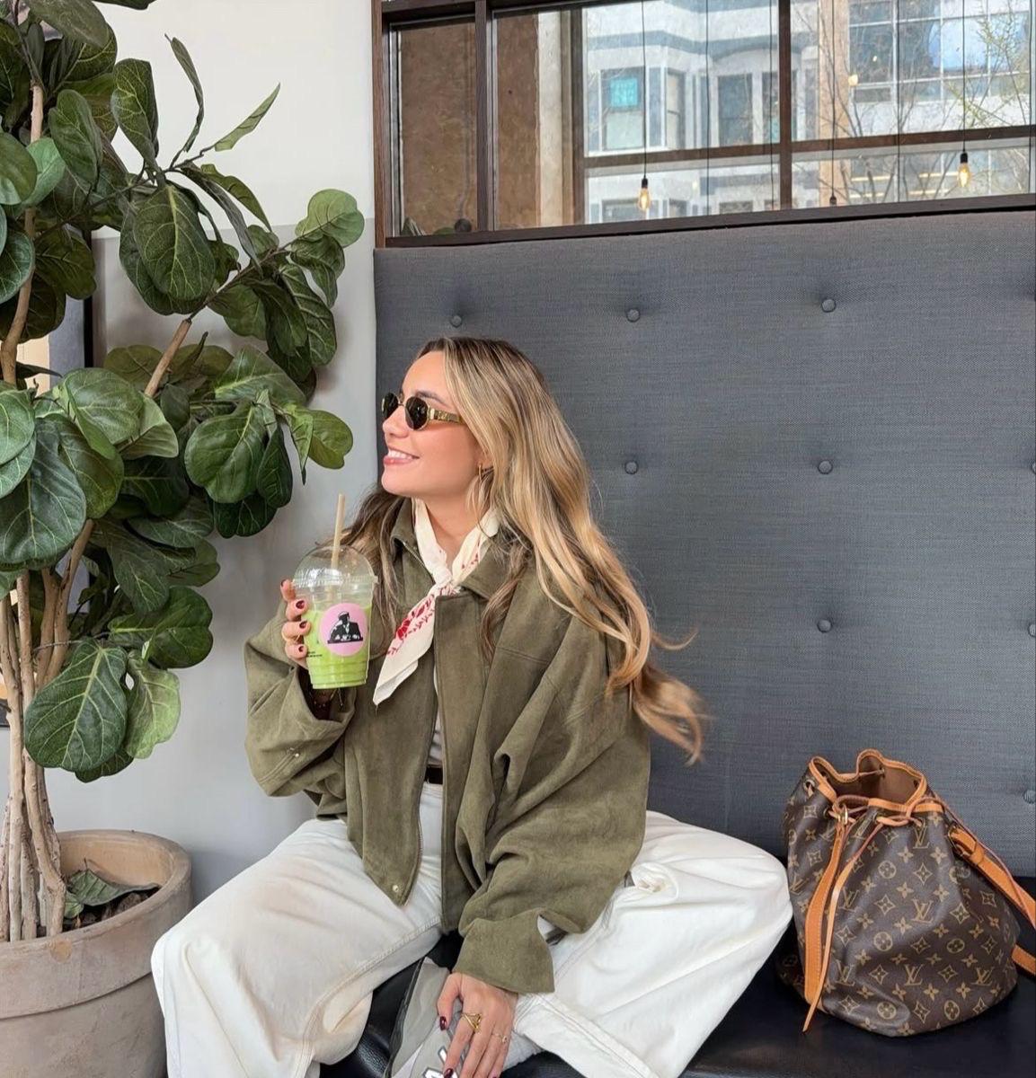 Bomber Suede Olive jacket