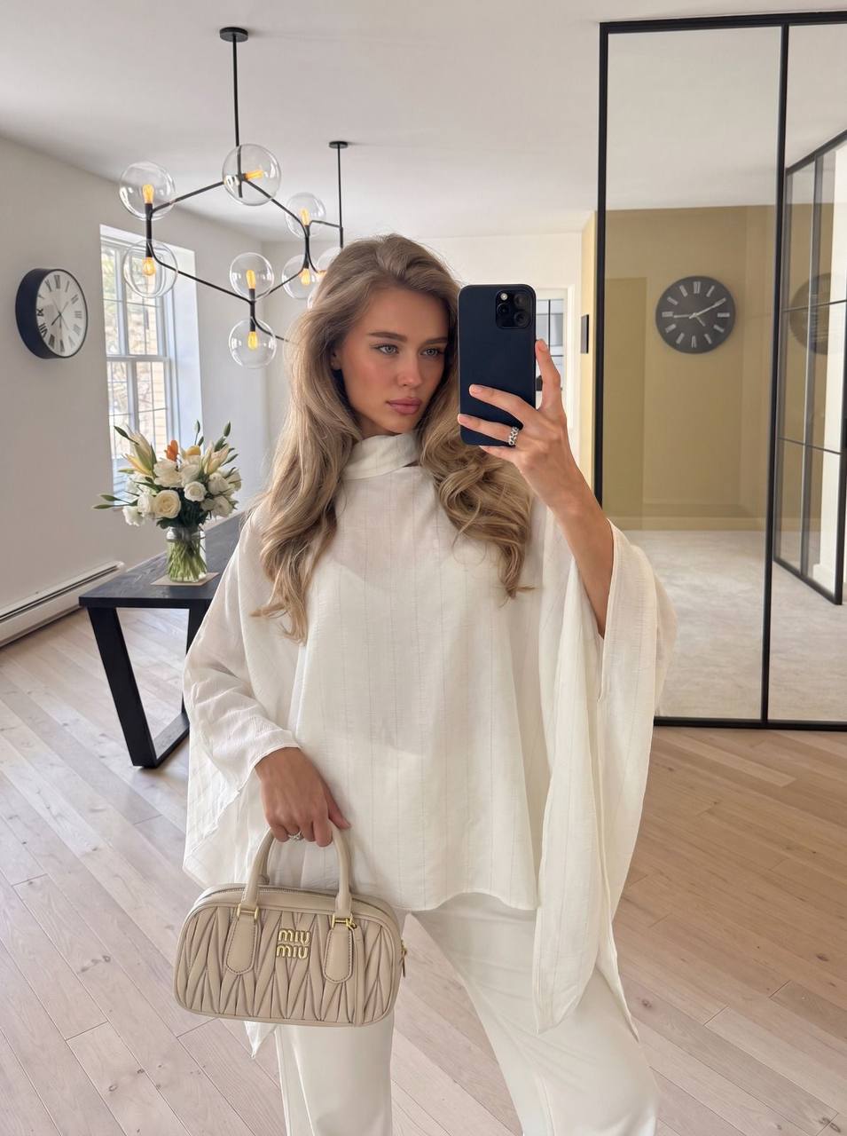 Shirt offwhite poncho