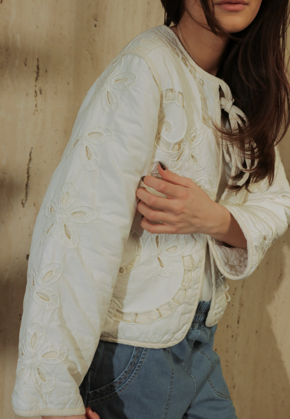 Jacket Offwhite embroidery dantelle