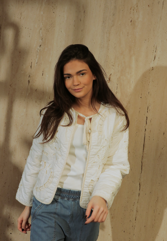 Jacket Offwhite embroidery dantelle