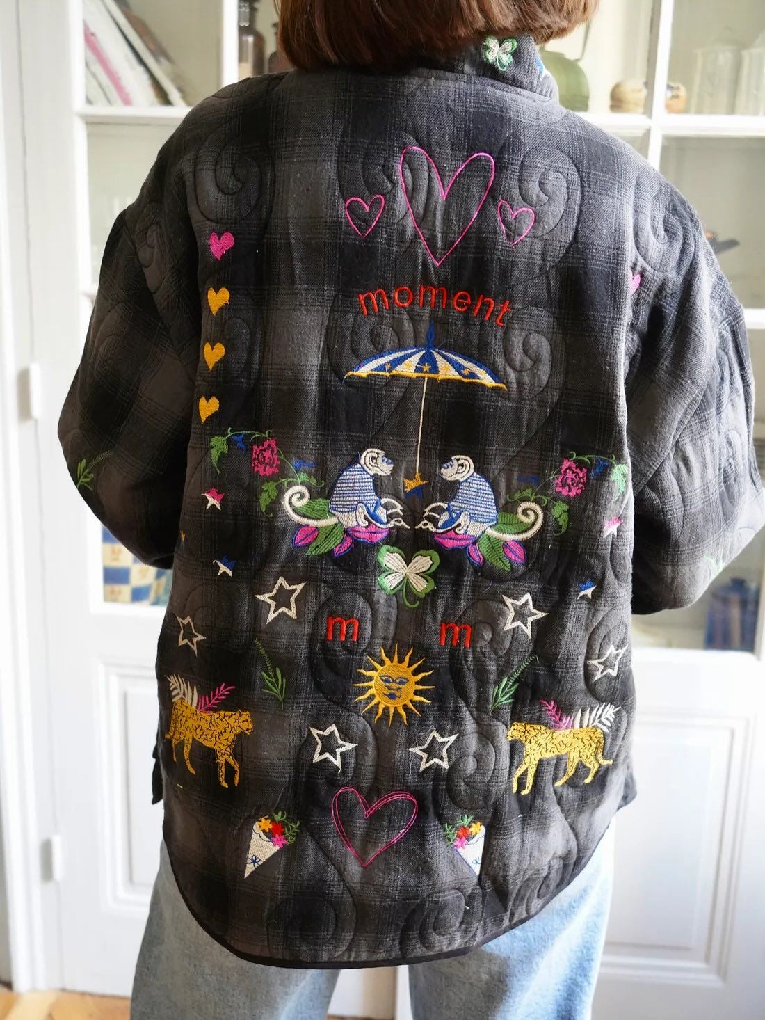 Jacket embroidery black