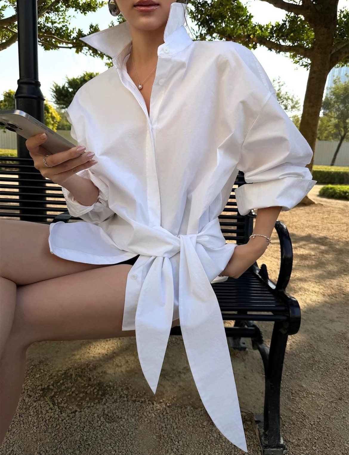 Shirt ribbon white