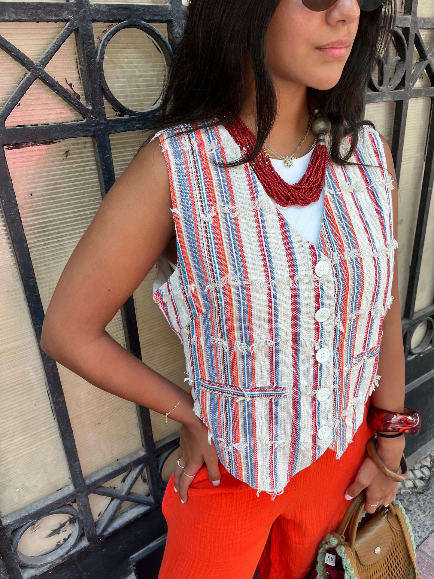 Vest Orlin Stripe Fringes