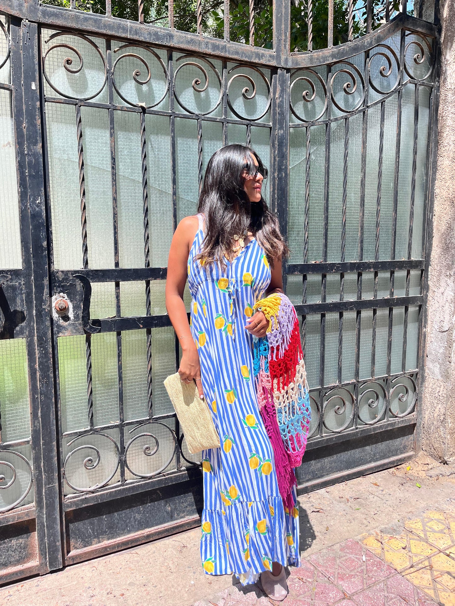 Dress Stripe Blue Lemon