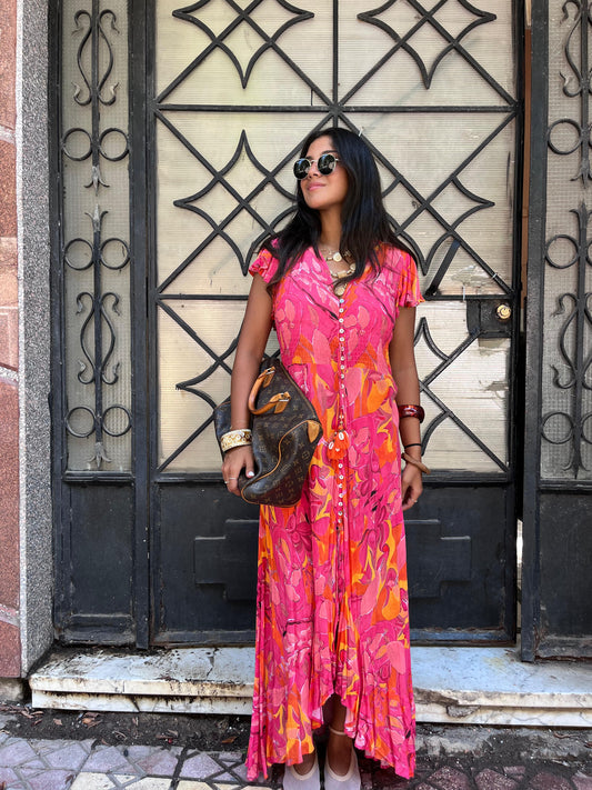 Dress Red Fushia