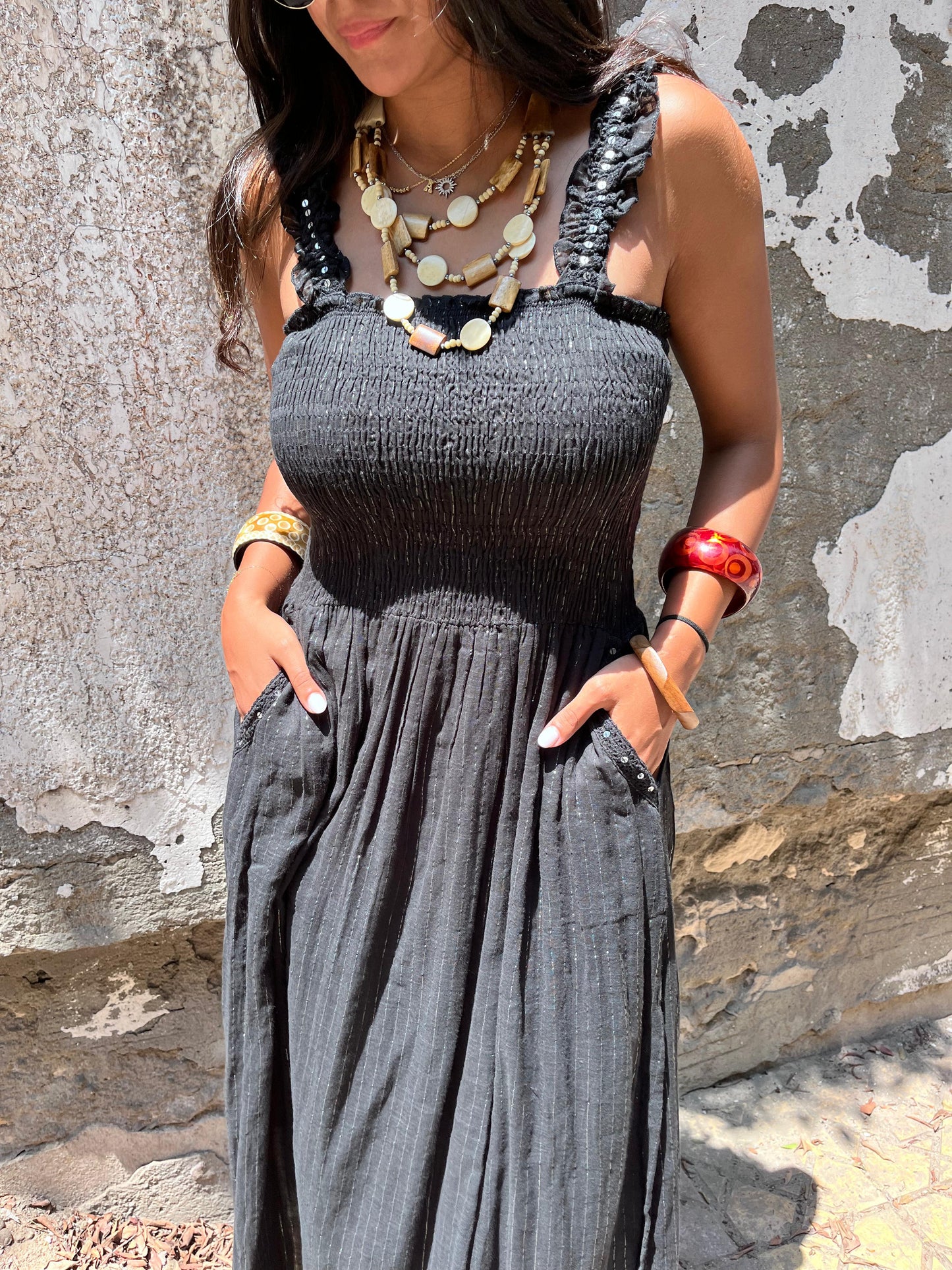 Dress Black Stripe
