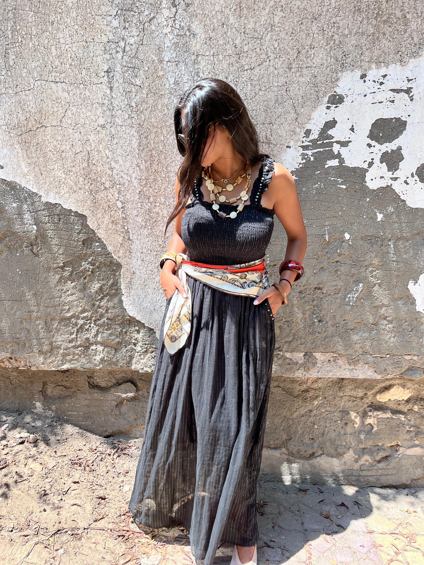 Dress Black Stripe