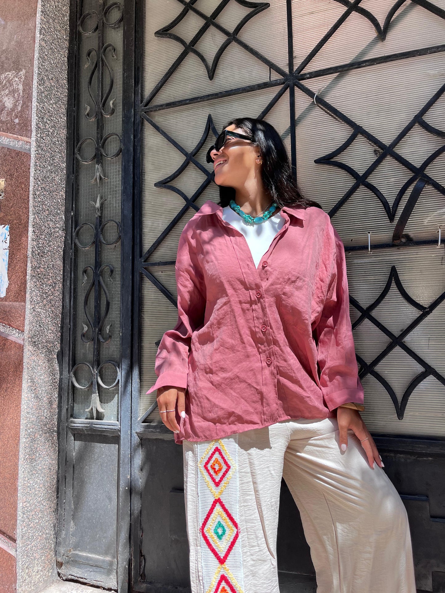 Shirt burnt orange Plain