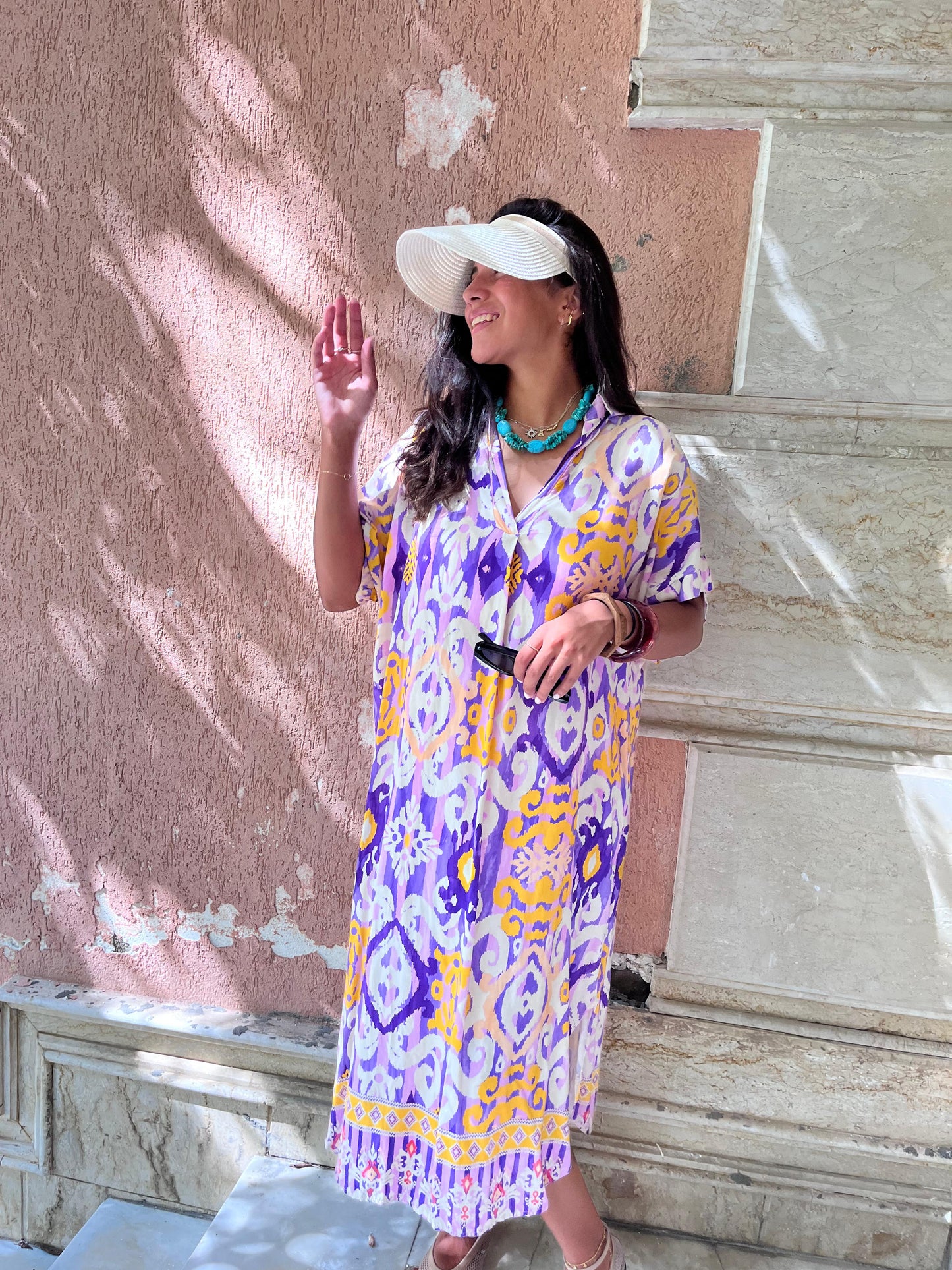 Dress Jowel Yellow X Purple