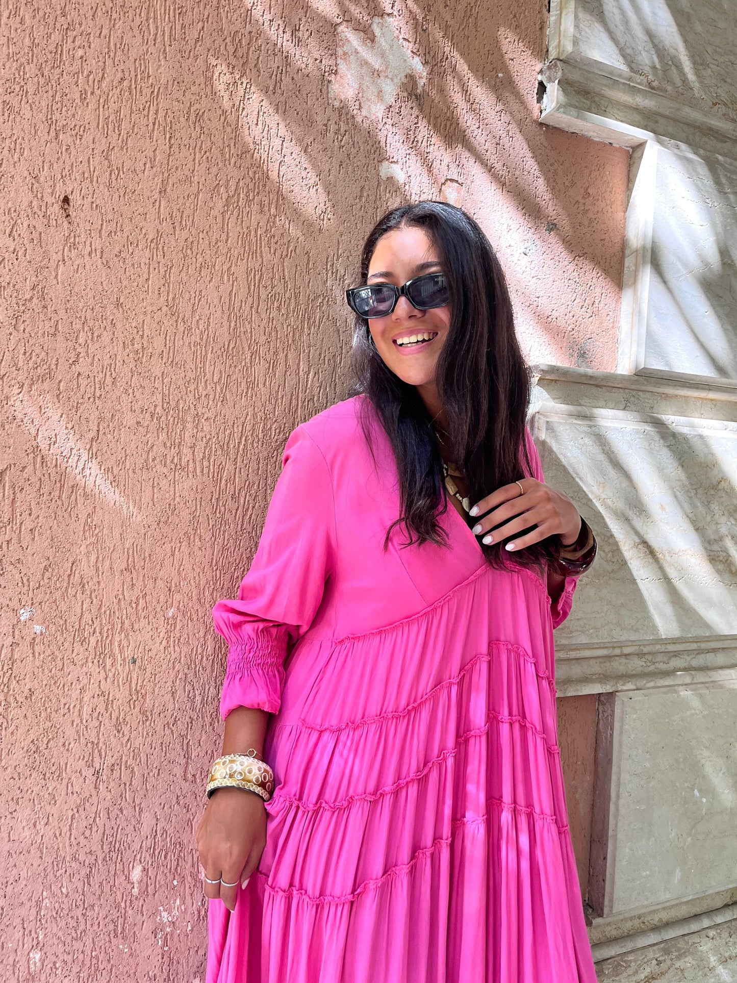 Dress Fushia Plain