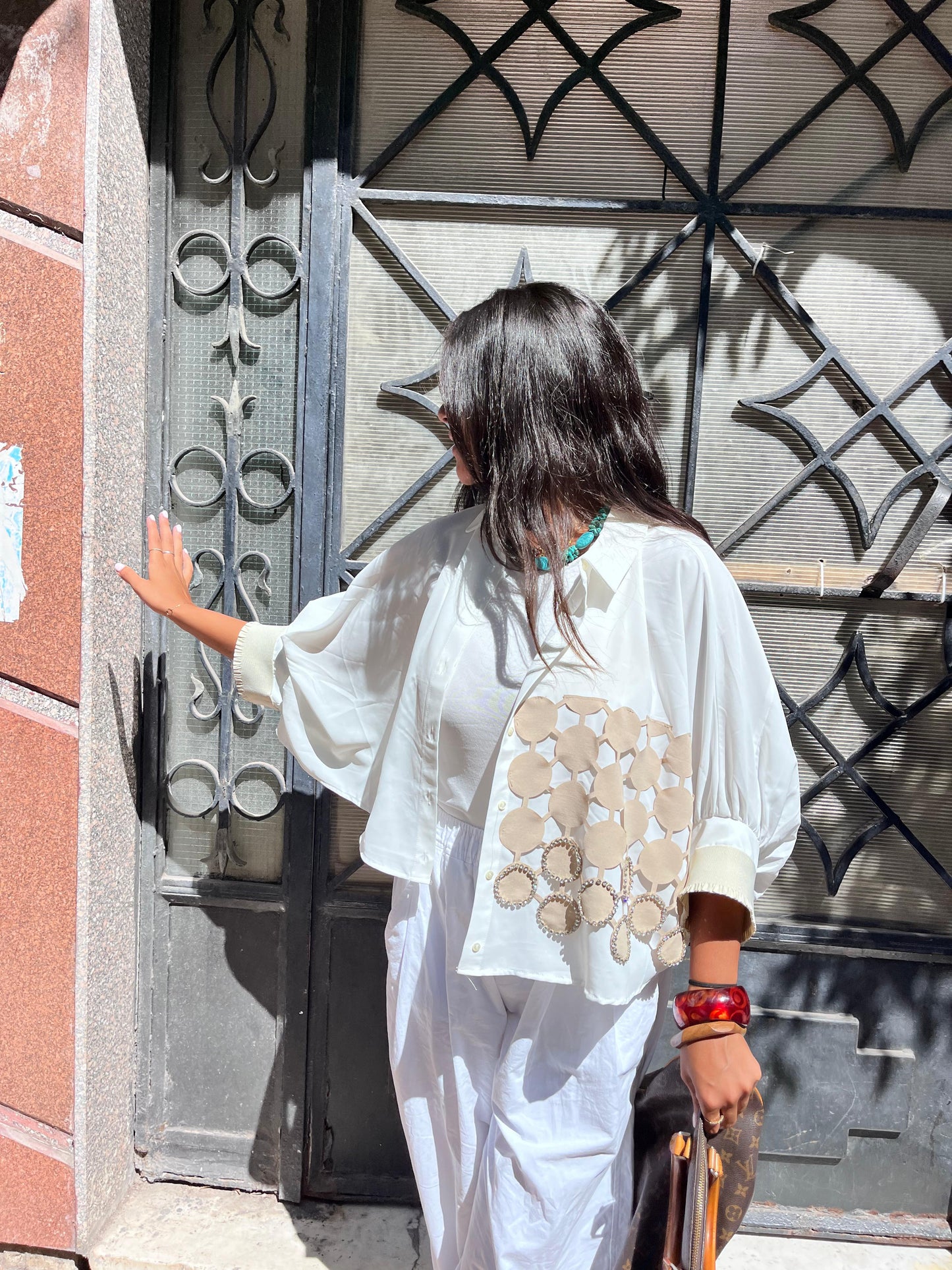 Shirt Shiffon Circles