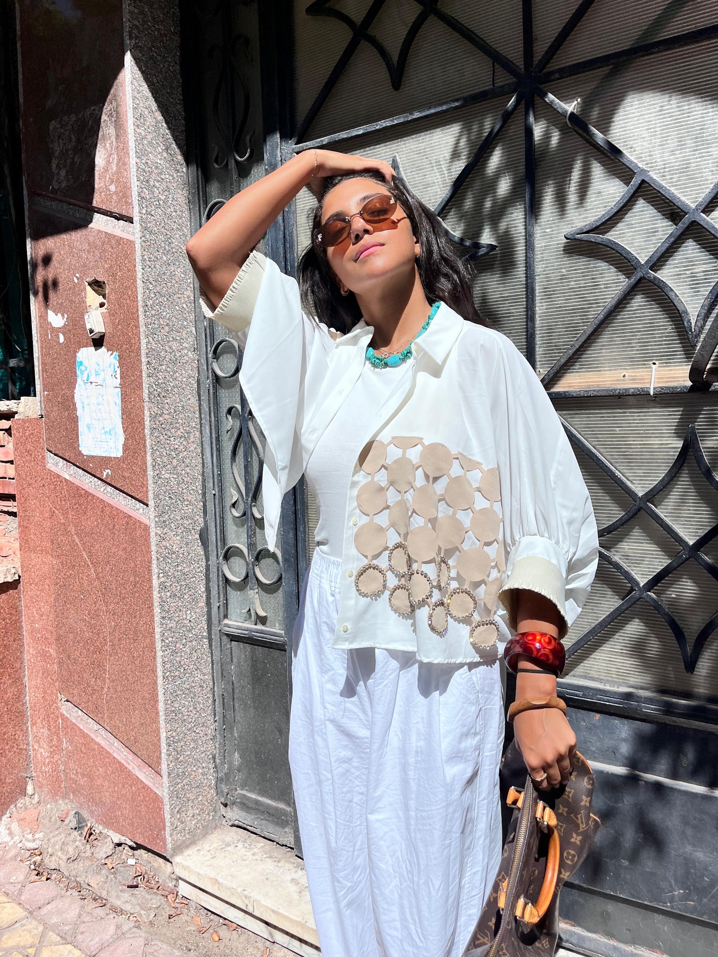 Shirt Shiffon Circles