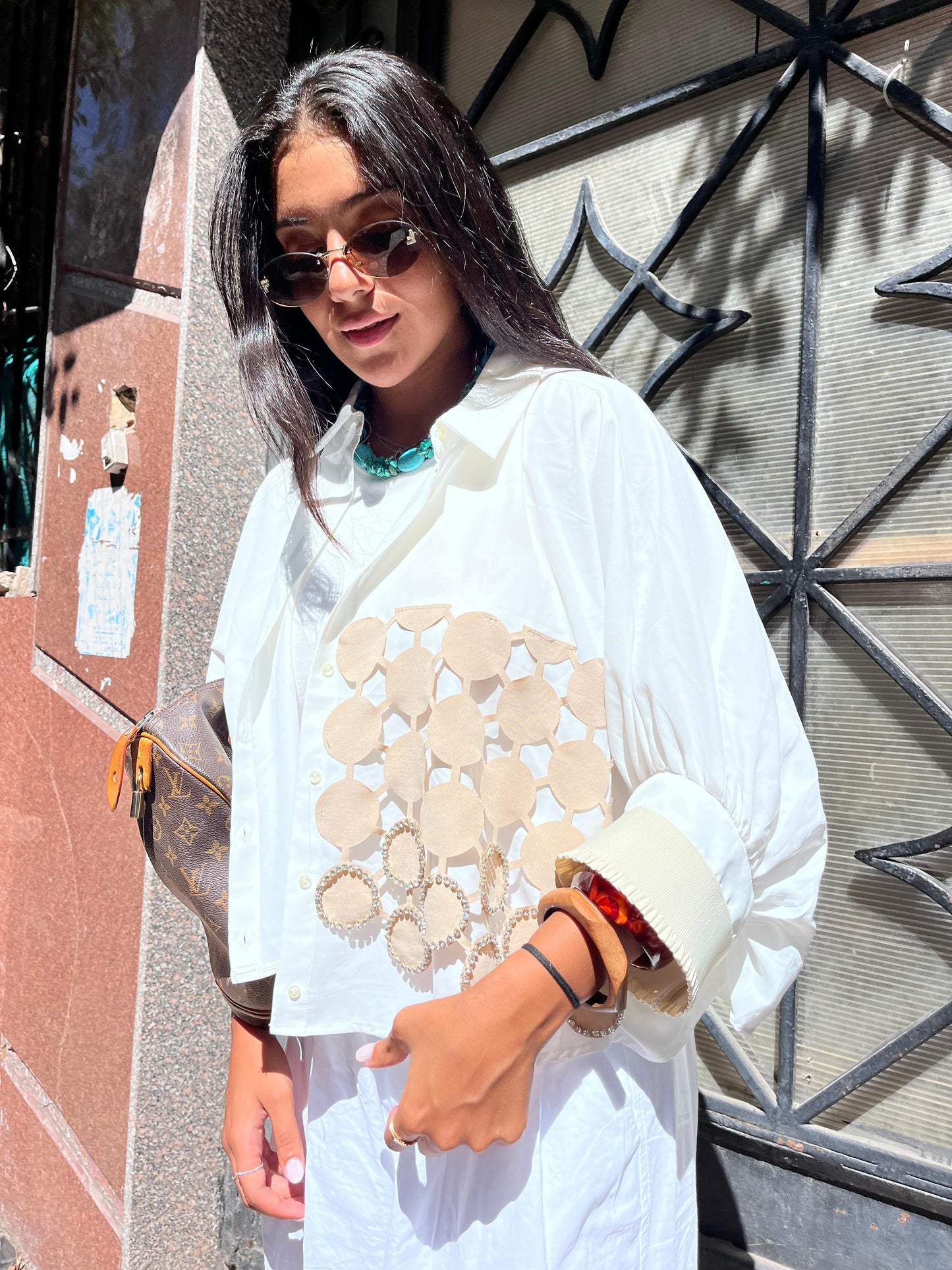 Shirt Shiffon Circles