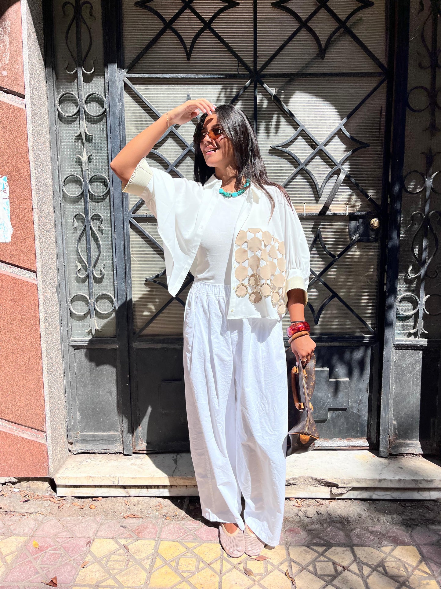 Shirt Shiffon Circles