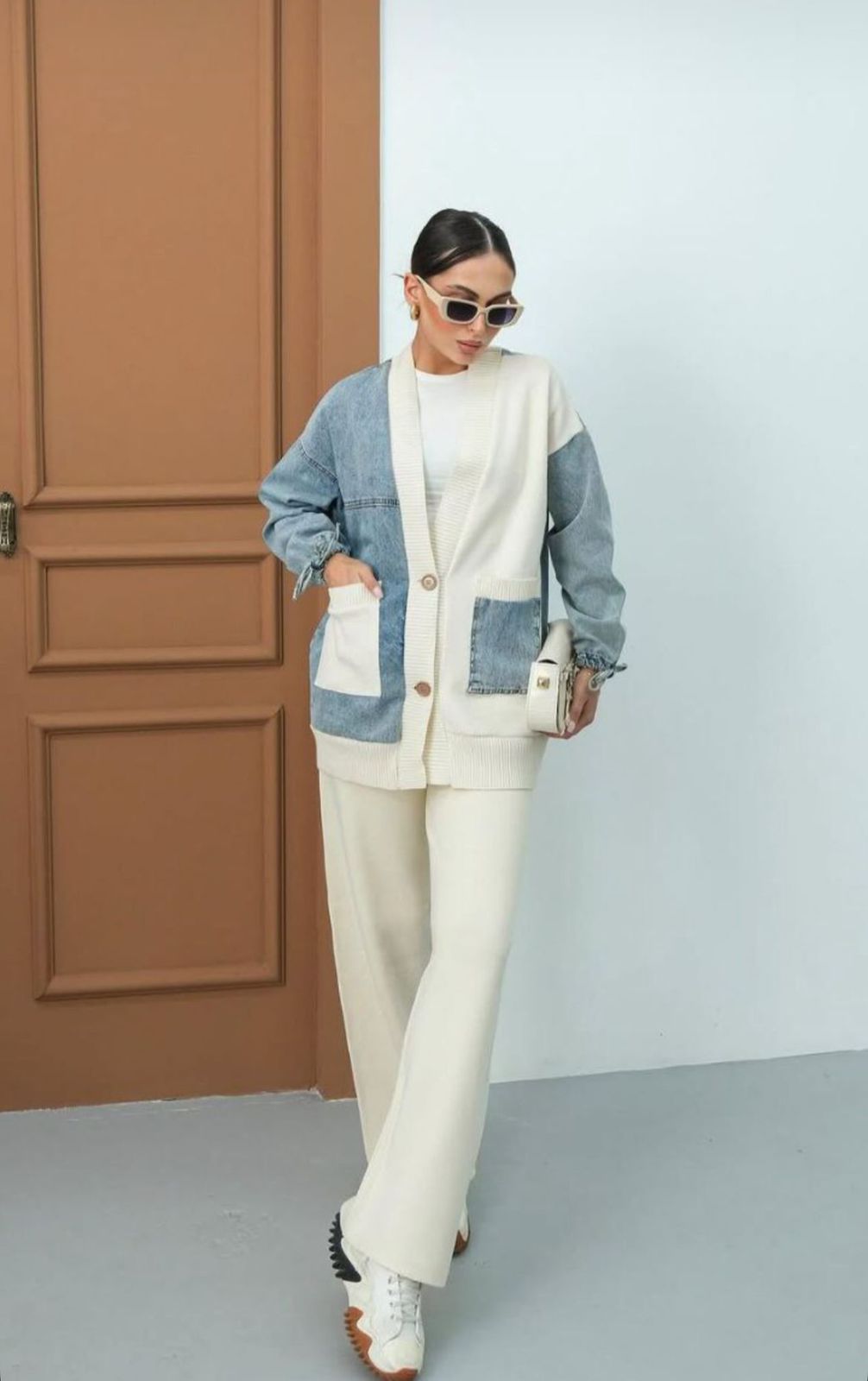 Half and Half Denim Mix Blue