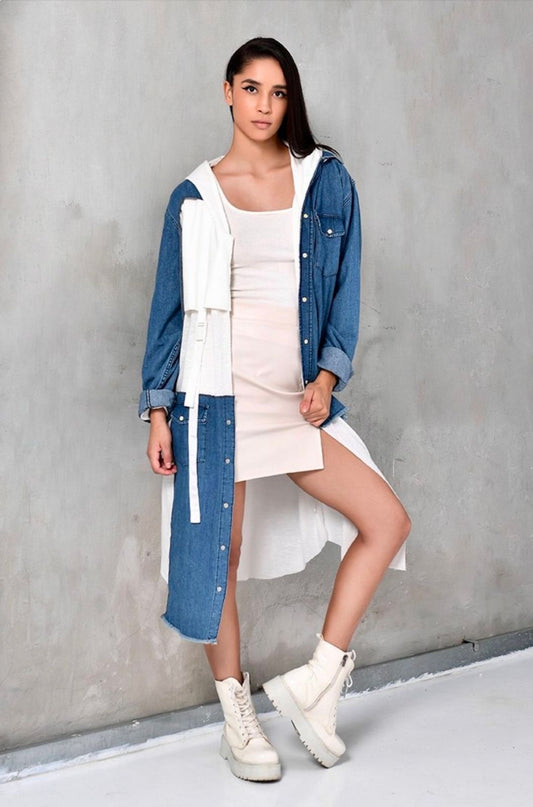Denim Shirt Hoddie