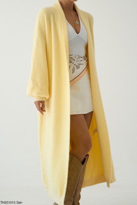 Yellow Fur Cardigan