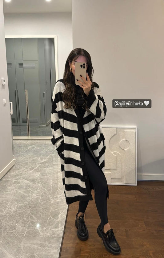 Stripped Cardigan