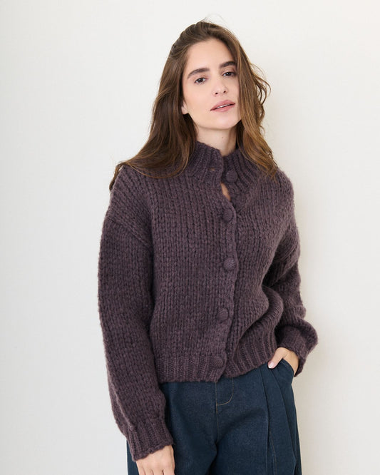 Fleekoo Knit Eggplant