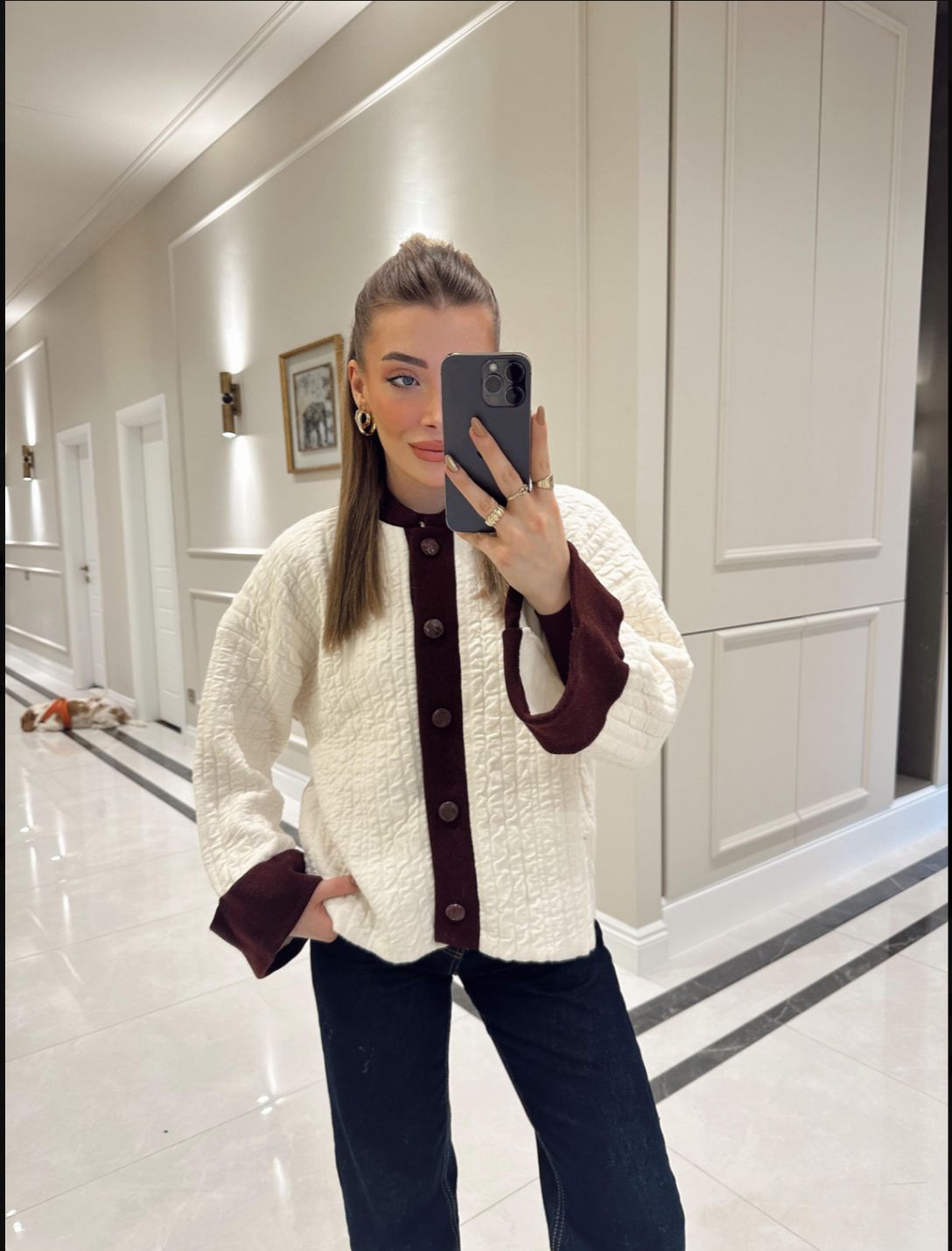 Offer Knit Line Burgundy