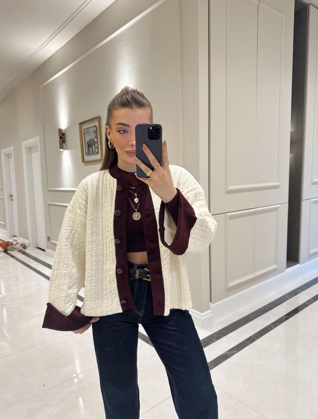 Offer Knit Line Burgundy