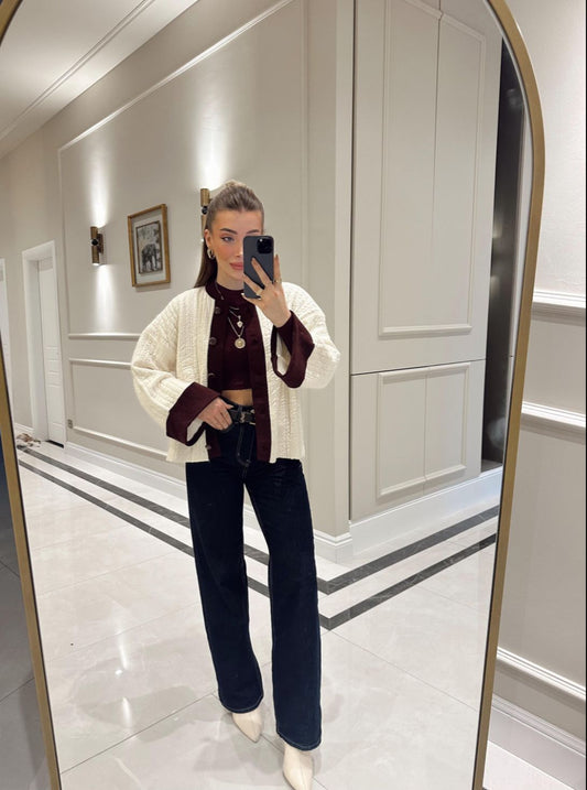 Offer Knit Line Burgundy