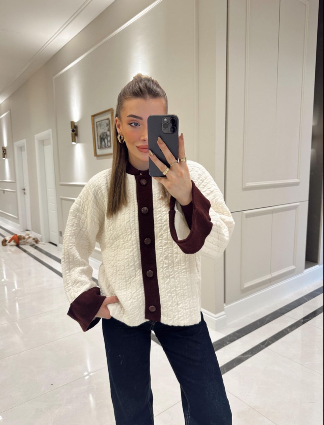 Offer Knit Line Burgundy