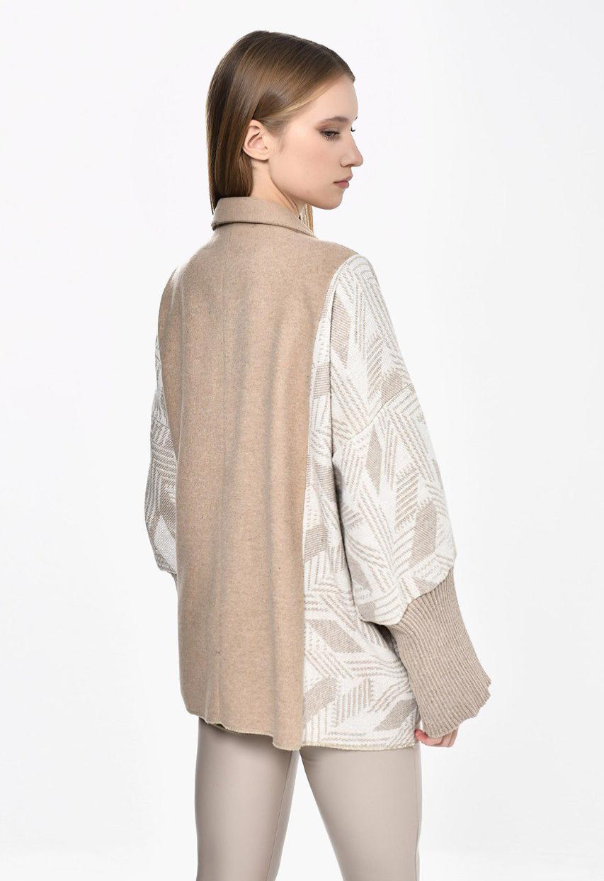 Jacket Beige Printed Wool